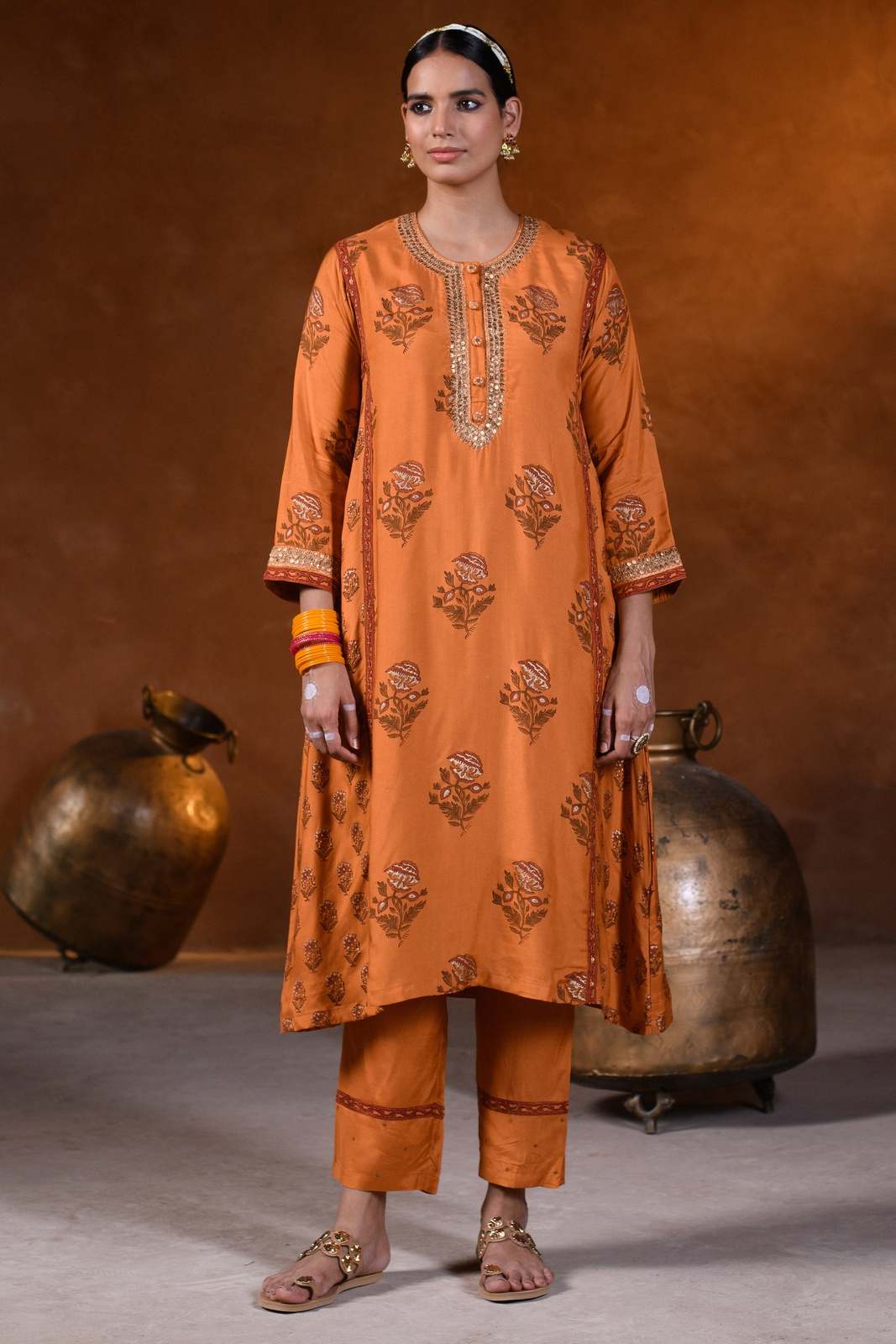 Sarika Kurta in Orange