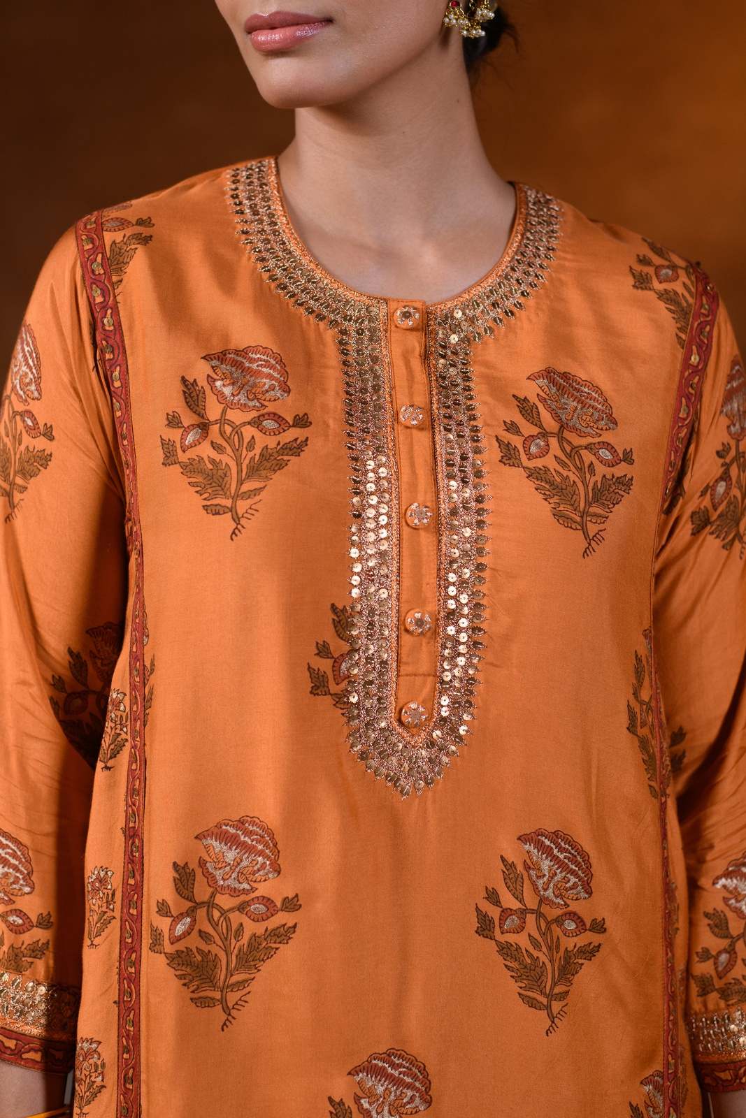 Sarika Kurta in Orange