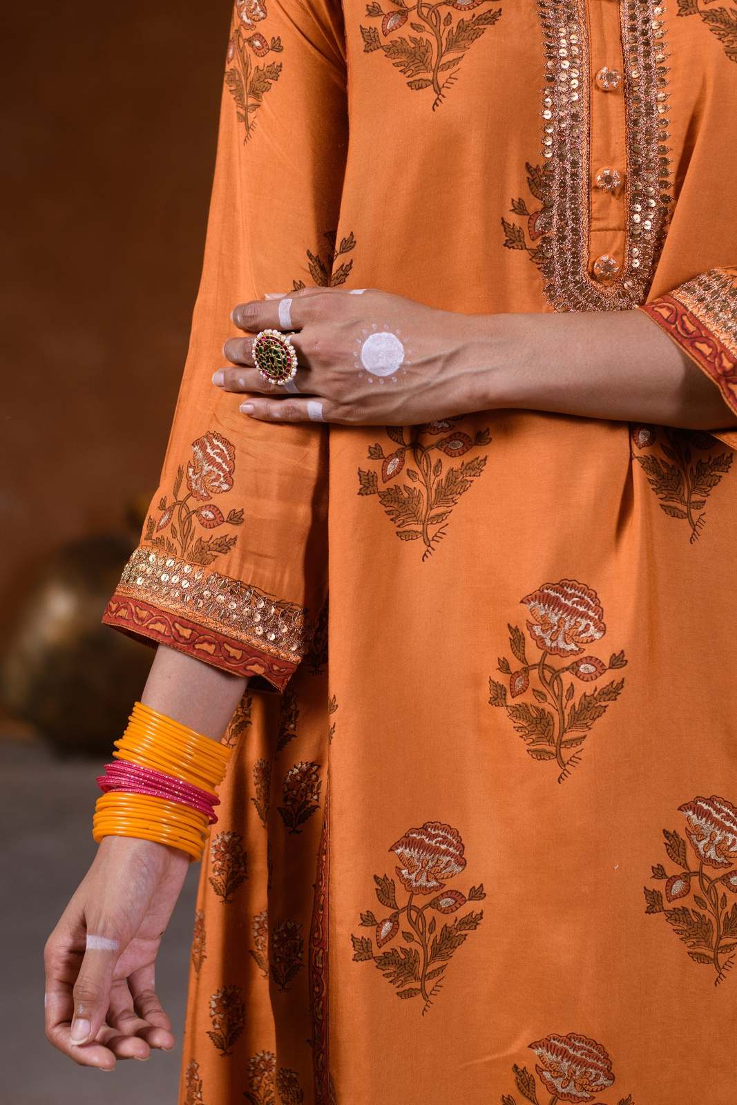 Sarika Kurta in Orange
