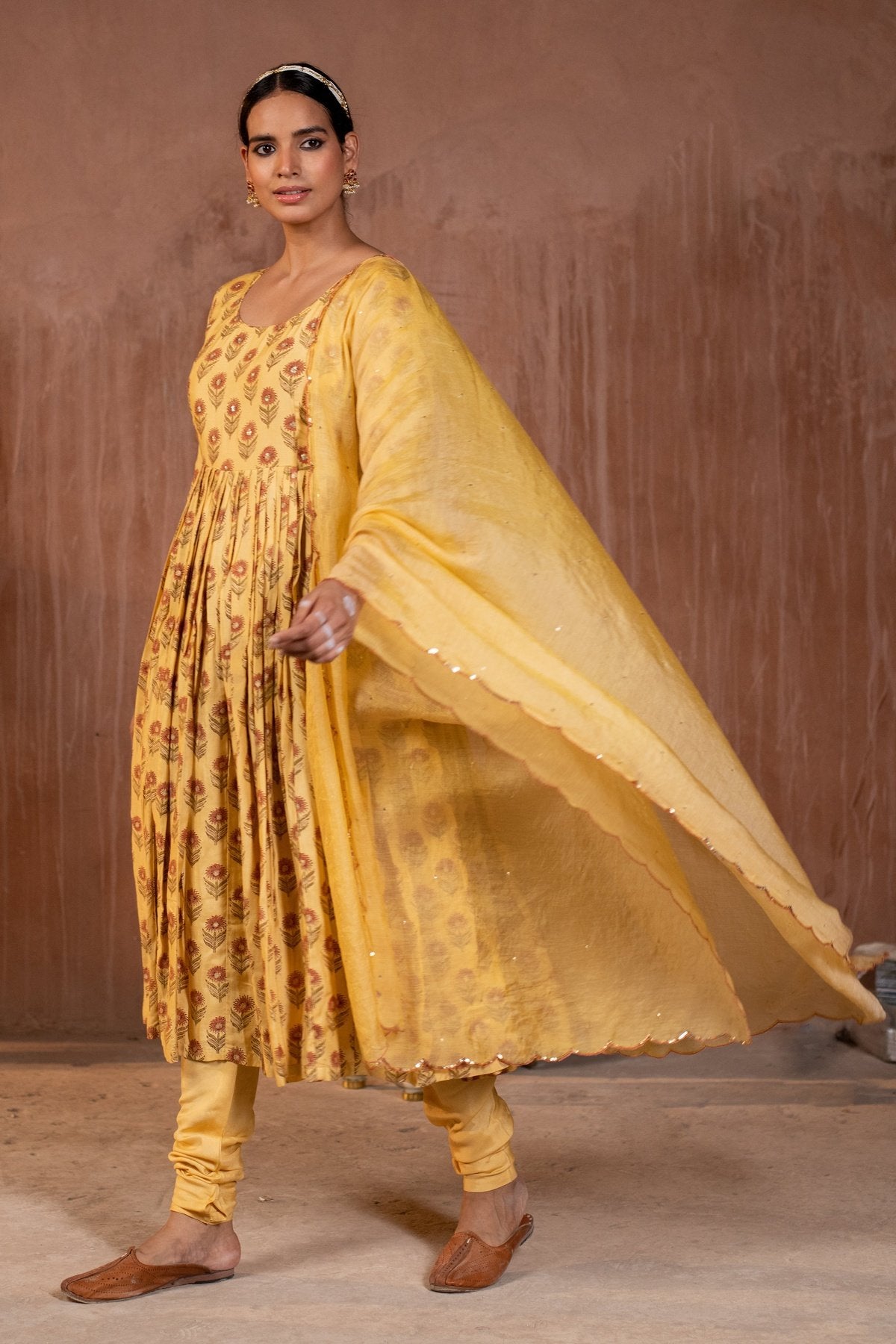 Kamakshi Churidar in Yellow