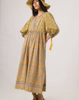 Paisley Shell Dress in Yellow