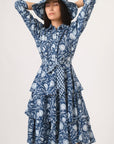 Blue Tiered Anar Dress
