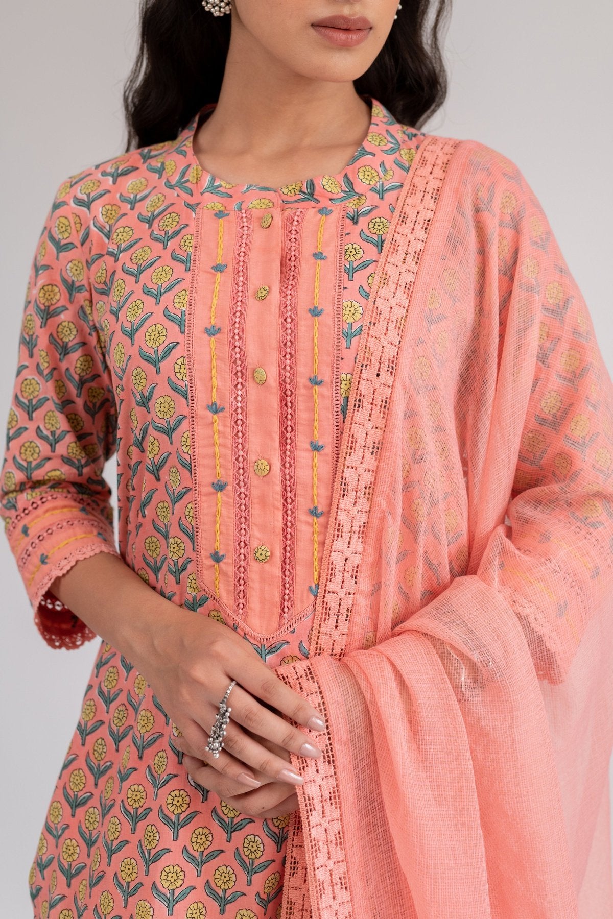 Raspberry Embroidered Suit Set prakritijaipur