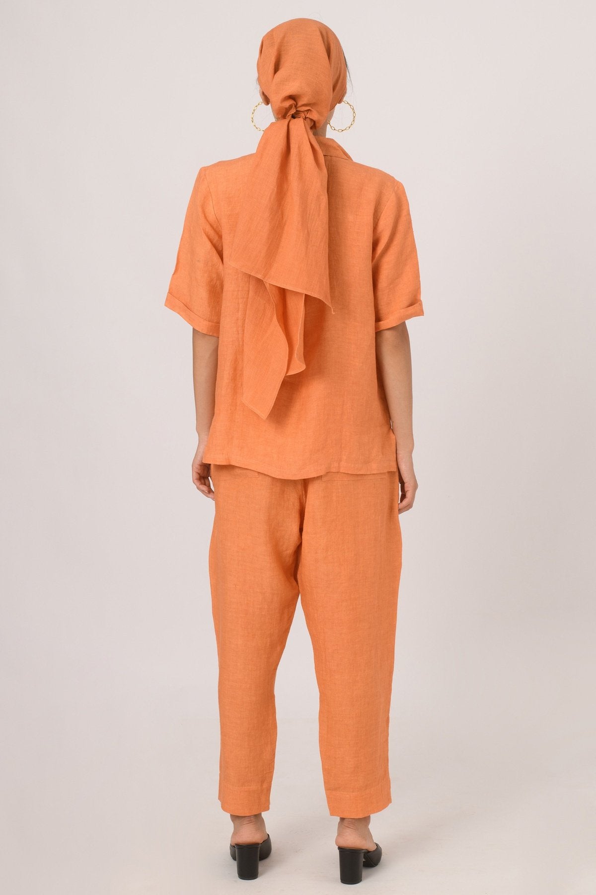Orange Linen Pants