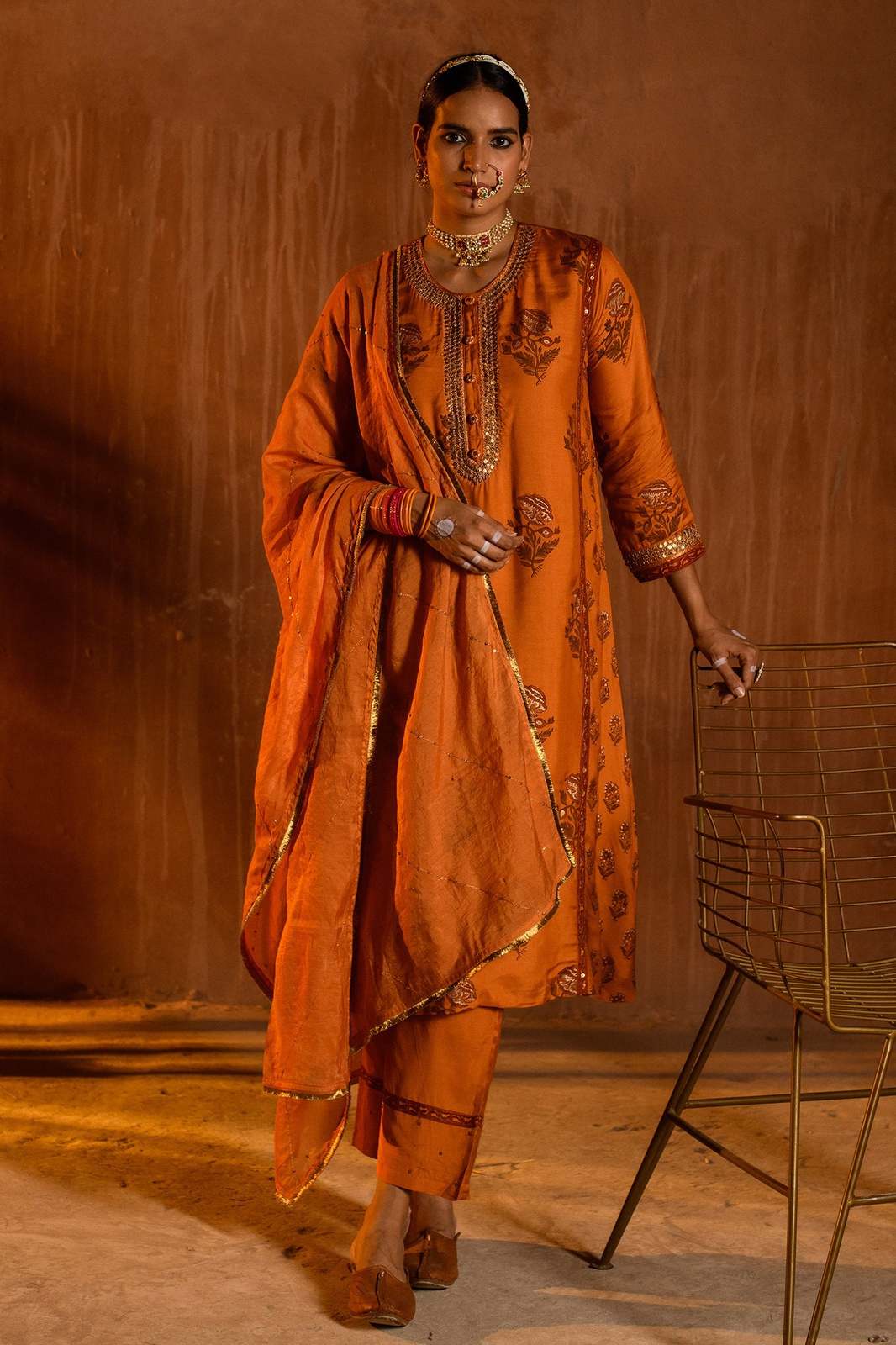 Sarika Kurta in Orange